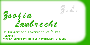 zsofia lambrecht business card